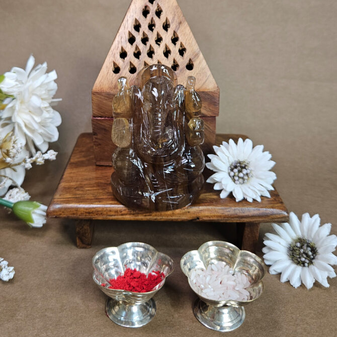 Multi-Fluorite Ganesha Idol / Murti - Clarity & Focus