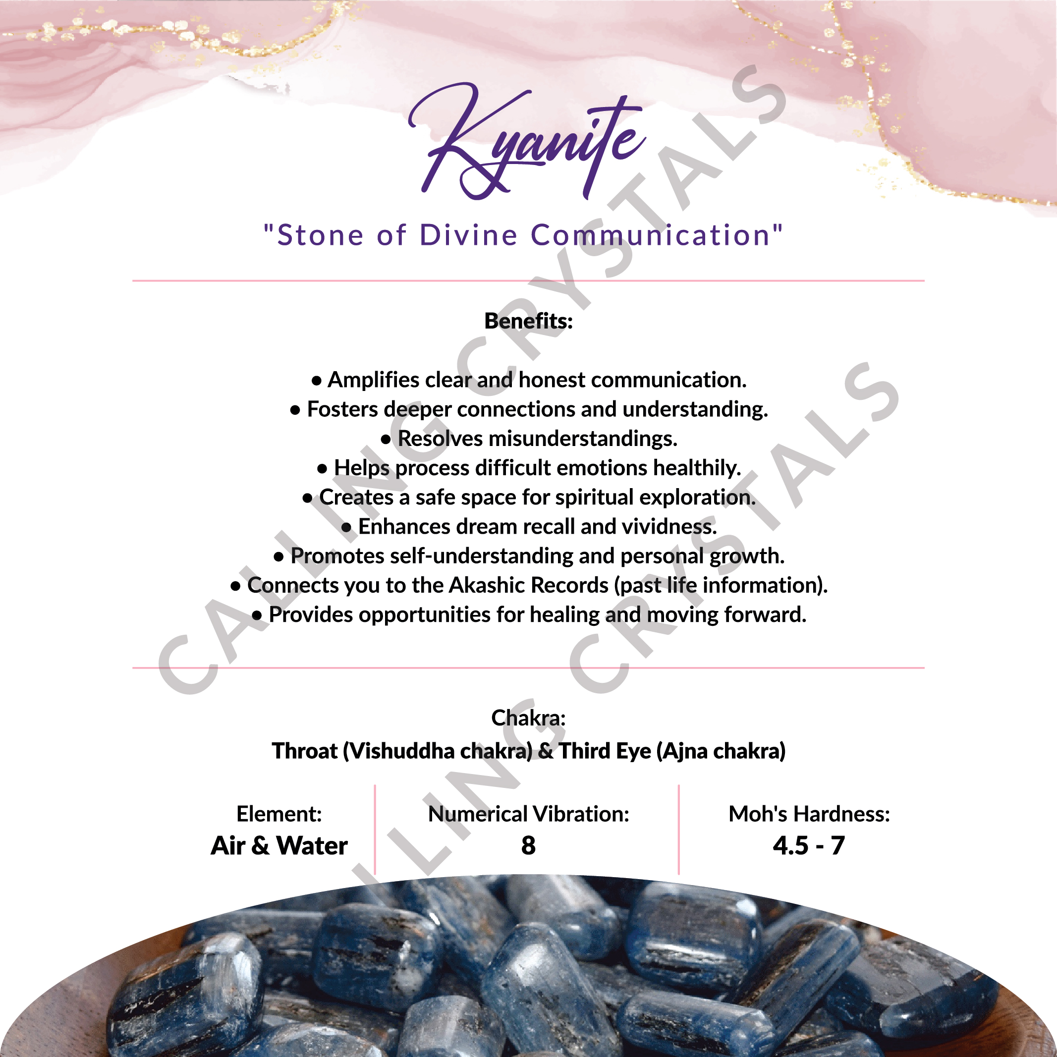 Kyanite Round Bead Bracelet