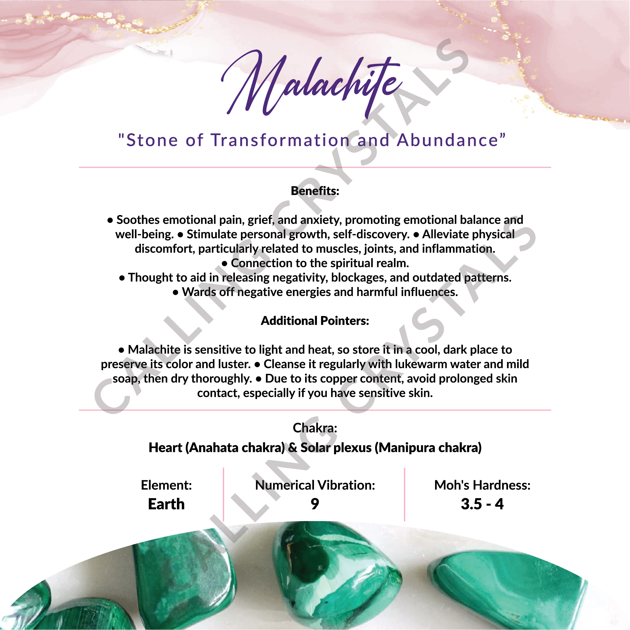 Malachite Round Bead Bracelets