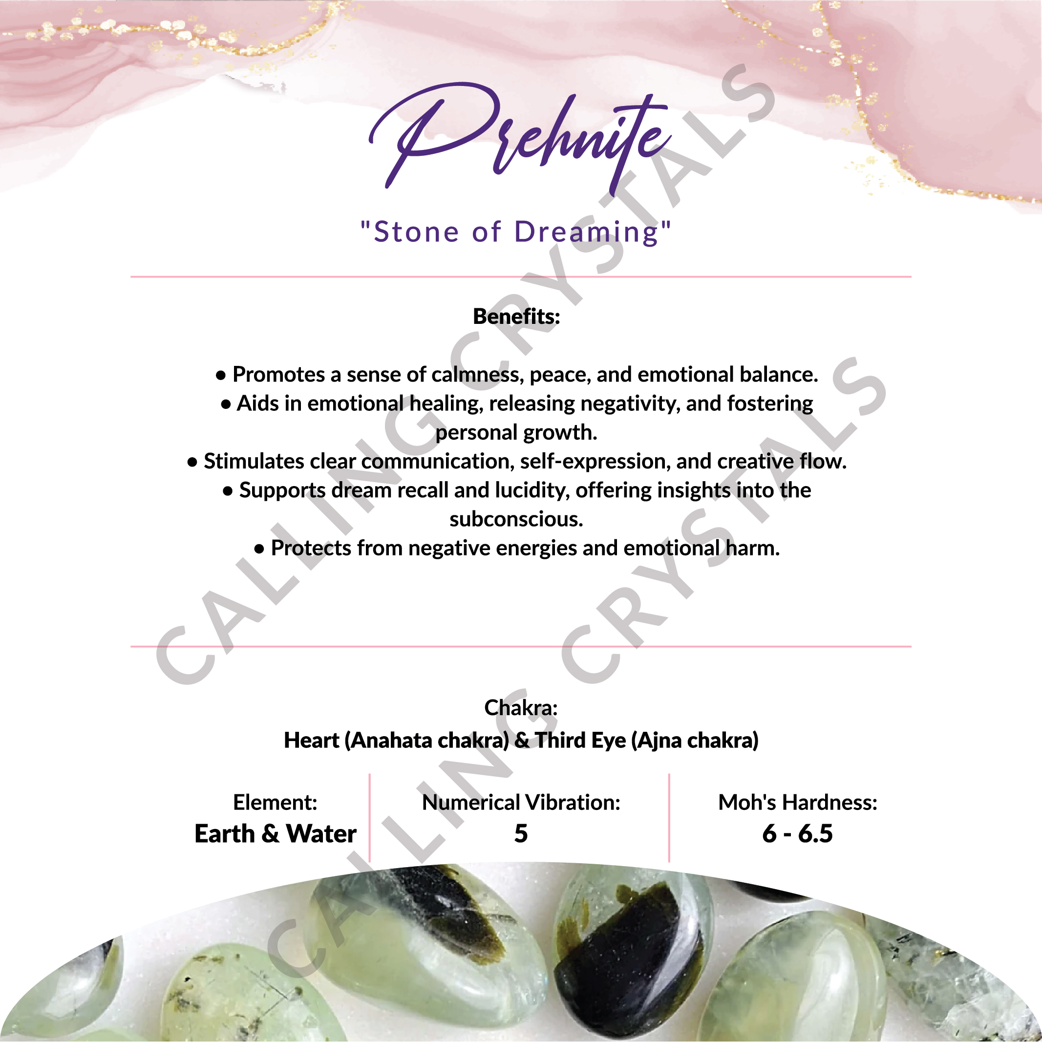 Prehnite Round Bead Bracelets