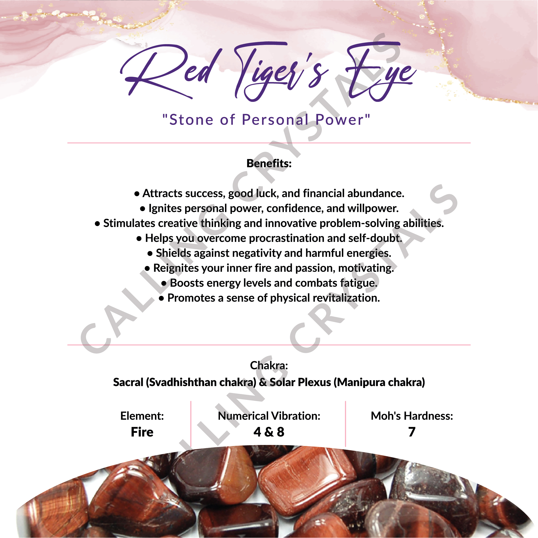 Red Tiger Eye Round Bead Bracelets