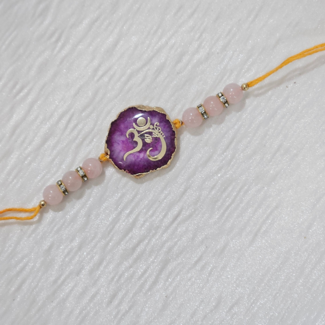 Rose Quartz - Pink Agate Rakhi