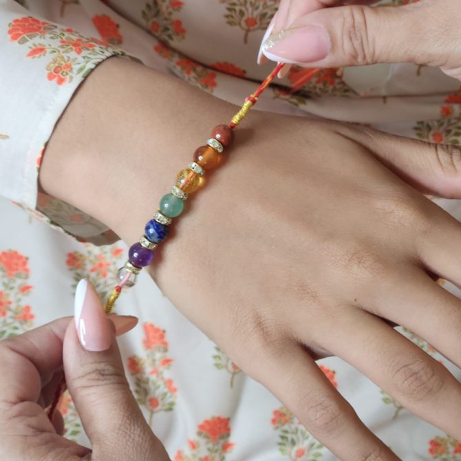 7 Chakra Beads Rakhi