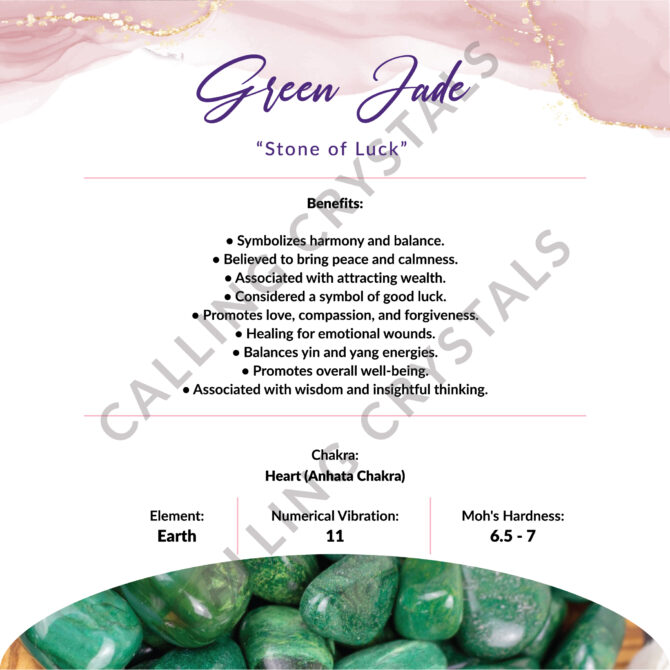 Green Jade Ganesha Oval Stone - Harmony and Prosperity